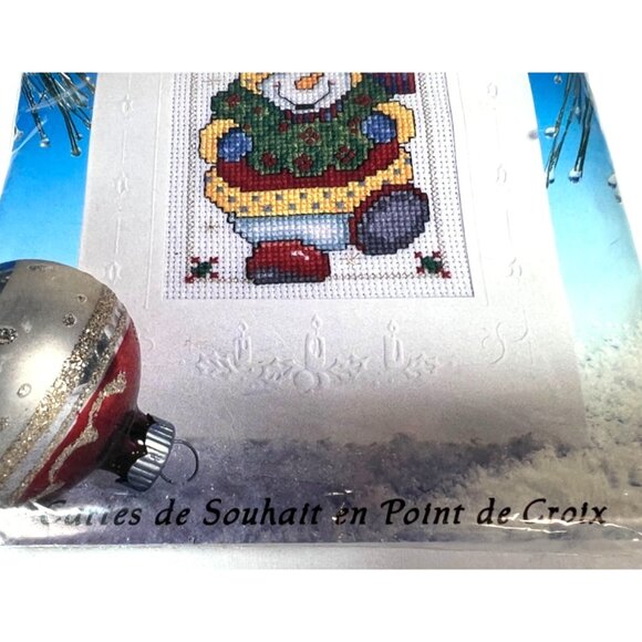 Design Works Christmas Cross Stitch Card Kit Santa Ornament 5"x7" Design DIY Cra - Picture 4 of 5